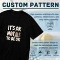 thumbnail image 5 of Vintage T Shirt, It's Ok Not To Be Ok, Fun Skull Print 2,Cotton T-Shirt for Men, 23315631,Black, 3XL, 5 of 8
