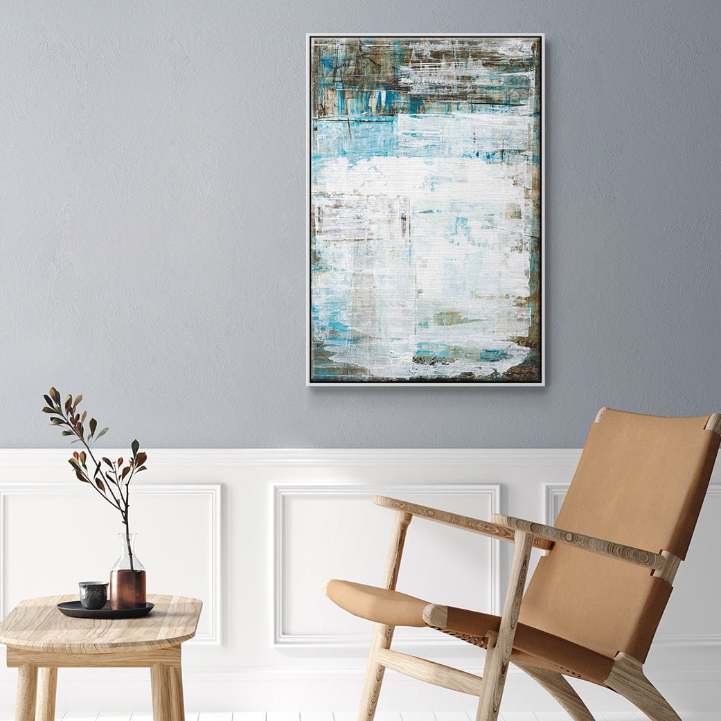 Beach Glass Framed Premium Gallery Wrapped Canvas - Ready to Hang