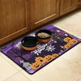 thumbnail image 3 of Halloween Pumpkin Ghost Dog Food Mats for Floors Absorbent Water Non-Skid 17x30 Inch Dog Water Mat Pumpkin Skull Bat Spider Dog Feeding Mat EcoFriendly Durable Pet Placemat, 3 of 7