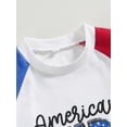 thumbnail image 4 of Wassery 4th of July Baby Boys Independence Day Outfits Cow Letters Print Short Sleeve Crew Neck T-shirt and Stars Stripes Shorts 2Pcs Toddle Summer Casual Outfit Set 0-3T, 4 of 8