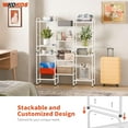thumbnail image 5 of 3-Tier Metal Wire Shelving Rack, Storage Shelves for Kitchen Pantry, 12"D x 17.8"W x 31.5"H, White, 5 of 8