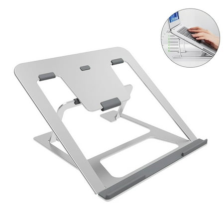 - Uarter Portable Laptop Stand Aluminium Alloy Laptop Holder Practical Tablet Stands for Holding Laptop, Tablet, Cellphone and Magazine, Silver