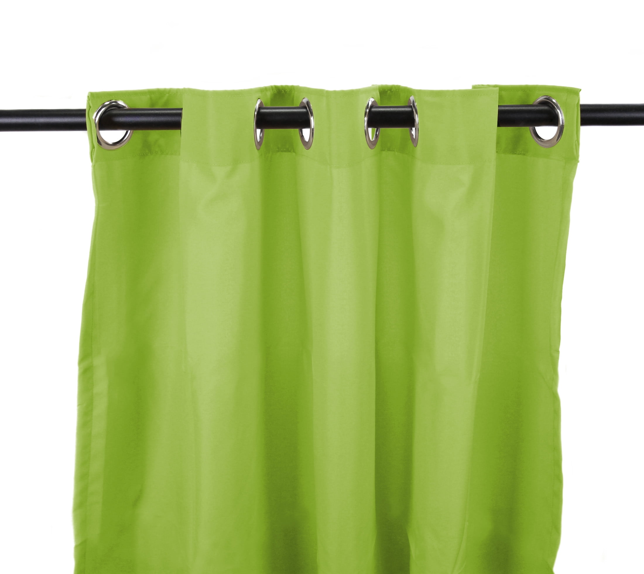 Jordan Manufacturing 54" x 96" Kiwi Green Solid Grommet Semi-sheer Outdoor Curtain Panel