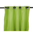 thumbnail image 4 of Jordan Manufacturing 54" x 84" Kiwi Green Solid Grommet Semi-sheer Outdoor Curtain Panel (2 Pack), 4 of 8