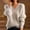 Beige, variant on Women V Neck Sweaters Casual Long Sleeve Solid Color Knitted Pullover Blouses Fall Winter Trendy Loose Soft Comfy Tops