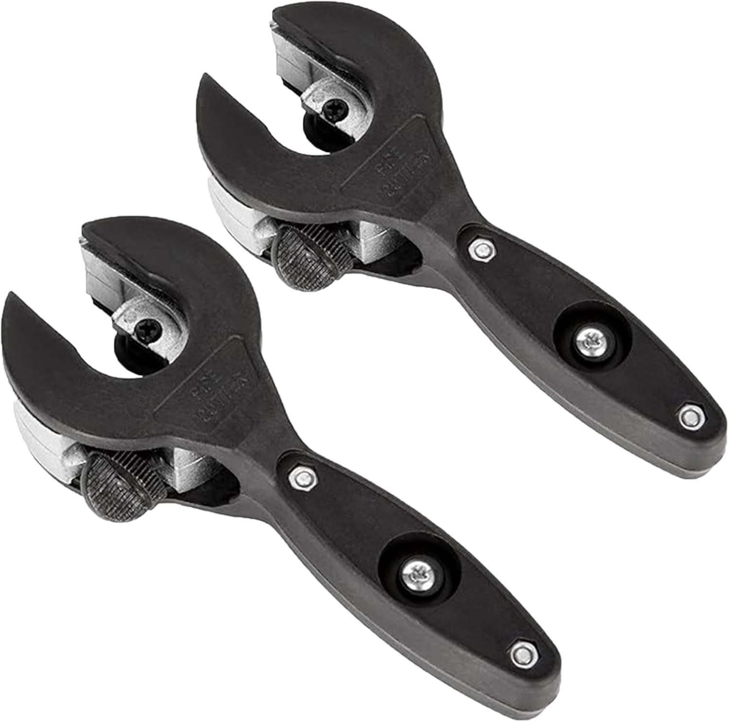 Tingzi Ratcheting Tubing Cutter Tool, 2 in 1 Close Quarters Tube Compact Cutter, High Precision Pipe Cutter Set for Copper, PVC and Metal Pipes, Adjustable Blade for Tight Spaces