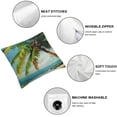 thumbnail image 4 of BANET  Tropical Throw Pillow Cushion Cover, Coconut Palm Tree Branches on The Beach Exotic Nature Print, Decorative Square Accent Pillow Case 24x24in, 4 of 5