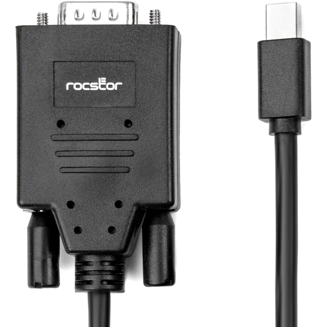 Rocstor Y10C163-B1 6Ft Mini Displayport To Vga M/M Hd-15 Male Cable Gold Plated