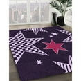 thumbnail image 3 of Ahgly Tapis Rectangulaire Lavable en Machine Intérieur Transitionnel Violet Profond, 2 Pieds x 3 Pieds, 3 of 7