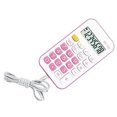 thumbnail image 3 of Calculadora de bolsillo JAAS mini portátil para estudiantes material ABS cuerda rosa, 3 of 5