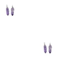 thumbnail image 3 of relayinert Hexagon Column Charm Women Men Findings Holiday Hanging Pendant Crystal Charms DIY Crafting Earring Using Accessories Silver Amethyst 2Set, 3 of 6
