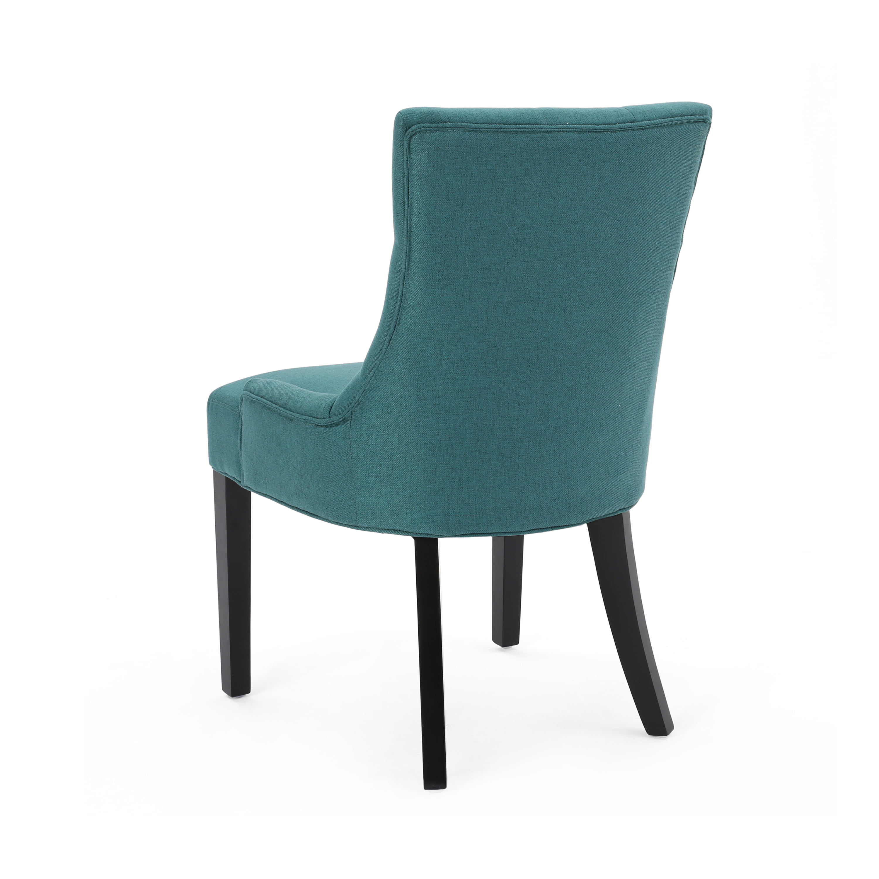 Noble House Haley Contemporary Fabric Dining Chairs, Set of 2, Dark Teal