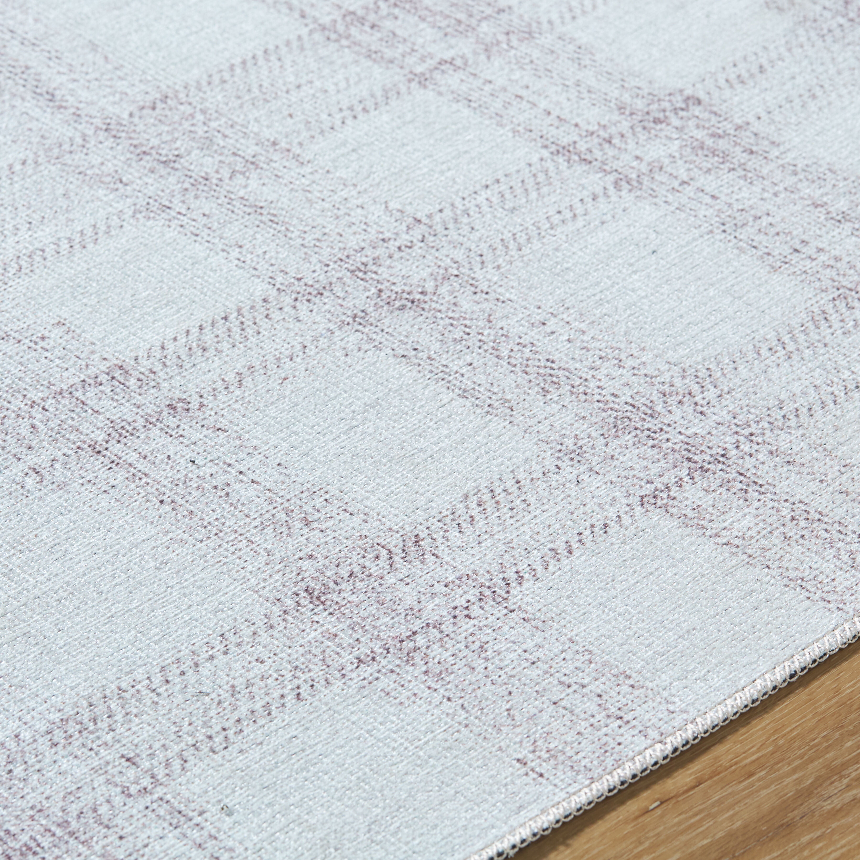 My Texas House Everyday Living Reese Natural Plaid Indoor Washable 5' x 8' Area Rug