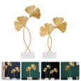 thumbnail image 3 of 2PCS Nordic Gingko Leaf Adorns Iron Gingko Decors Golden Leaf Desktop Decors, 3 of 8