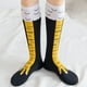 thumbnail image 4 of 1/2/5 pares de calcetines hasta la rodilla para mujer, calcetines divertidos con dibujos animados de garra de pollo, calcetines deportivos informales ajustados de pierna larga para mujer, 4 of 5