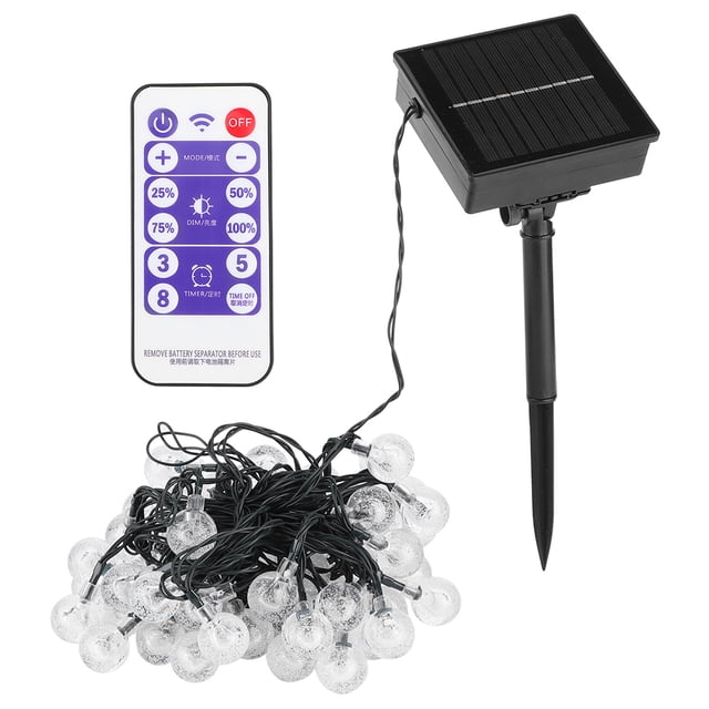 10M 60 LED Chip String Light, Warm White String Light, Solar LED Control Remoto Light Roof Patio String Light ANGGREK Otros