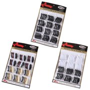 48-Pack Muslim Hijab Pins Color Black and White Safety Pins Plastic Scarf Clip