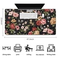 thumbnail image 5 of Long Mouse Pads for Desk,Pioneer Flower Floral Print Pattern Desk Mats on Top Of Desks, Desk Mouse Pad Extra Large with 3mm Non-Slip Base and Stitched Edge for Gaming,Office,Work,Home 47.3"x23.6", 5 of 6