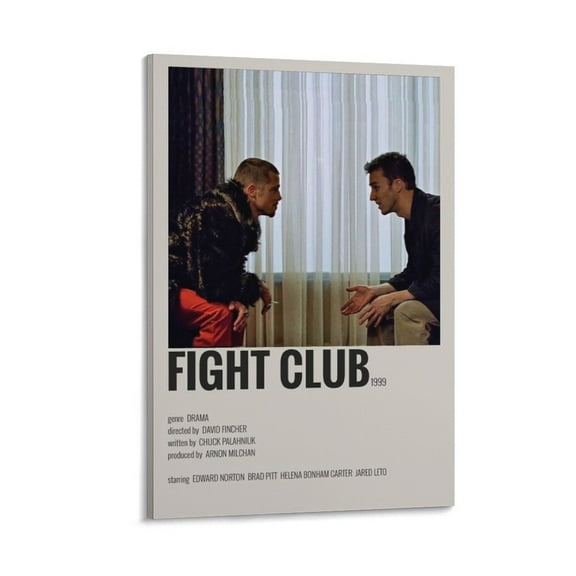 Fight Club Movie Poster (6) Artworks Canvas Poster Room Aesthetic Wall Art Prints Home Modern Decor Gifts 16x24inch(40x60cm)