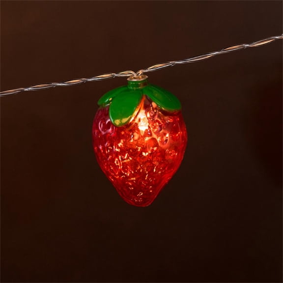Vikakiooze Home Decor Red Strawberry Fruit Light String Children's room Decoration Lamp 10LED