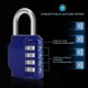 thumbnail image 2 of [2 Pcs] 4-Digit Combination Padlock, Waterproof Combination Lock, Waterproof Metal and Plated Steel Combination Clasp - Blue, 2 of 5