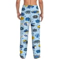 thumbnail image 2 of Men's pajama pants with Hanukkah theme pattern， soft home pajama pants， casual and comfortable loose fit pajama pants， elastic waistband， the ideal gift for birthdays and holidays., 2 of 10