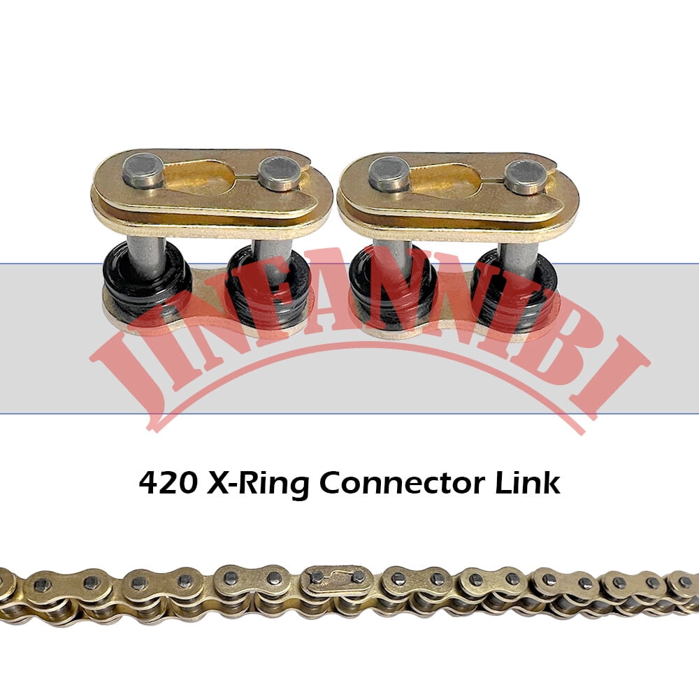420 X-Ring Chain 134 Links with Connecting Master Link for Go-Kart ATV/UTV Golf Carts Snowmobiles Small Lawn Mowers Off-Road
