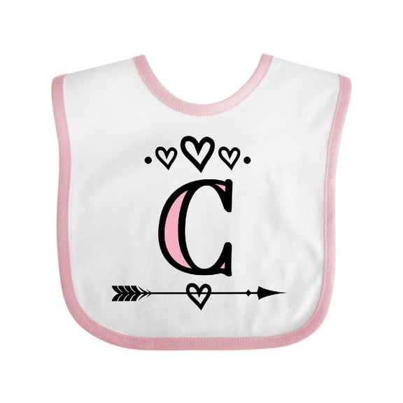 Inktastic Letter C Monogram Tribal Arrow Girls Baby Bib