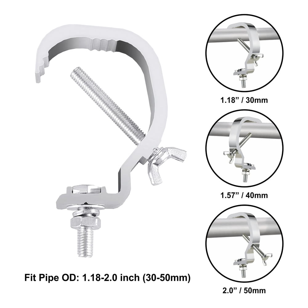 Truss C Clamp 1.18 -2 Inch, 10 Pack Olaalite Stage Lights Truss Clamps, Fit for 30-50mm OD tube, Load Capacity 55LB Stage Lighting C Clamp for DJ Lighting Par Lights Spot Lights