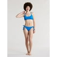 thumbnail image 3 of No Boundaries Women's Crinkle Side Tie Bikini Bottom, Sizes XXS-XXL, 3 of 4