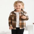 thumbnail image 4 of Usaibhir Toddler Baby Boy Girl Shirt Flanne Jacket Plaid Long Sleeve Button Down Shirt Kids Fall Winter Shacket Kids Coat, 4 of 10