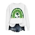 thumbnail image 2 of St. Patrick's Day Sweatshirt, Women Long Sleeve Round Neck Sweatshirt, Women's Casual St. Patrick's Day Printed Sweatshirts Tops Comfortable Crew Neck Long Sleeved Hoodie Sweatshirt, 2 of 6