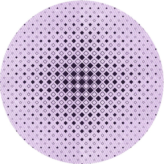 Ahgly Company Indoor Round Patterned Rich Lilac Purple Area Rugs, 6' Round