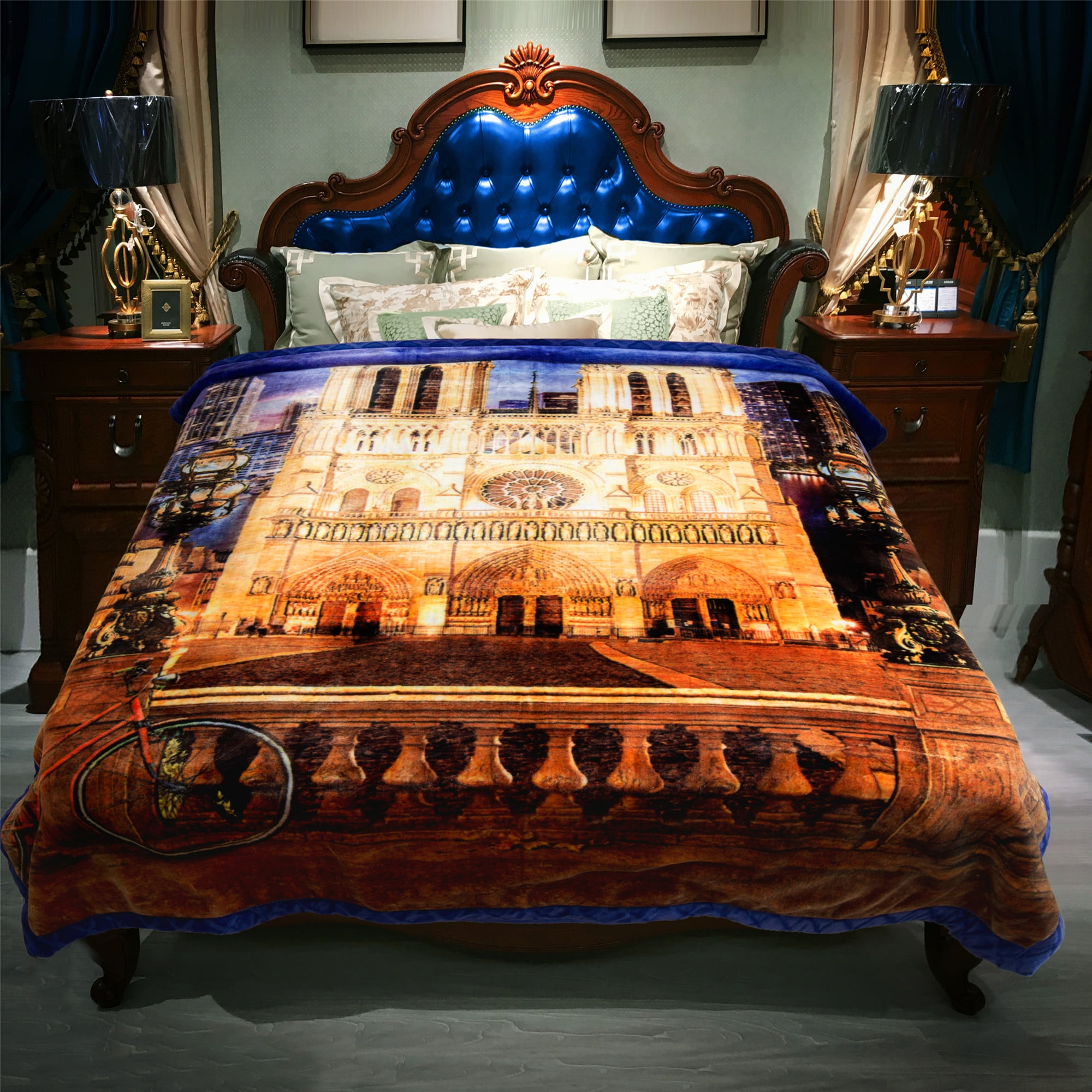 King Size Soft Plush Heavy Thick Fleece Blanket For Winter 2 Ply