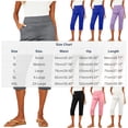thumbnail image 3 of Enjoytime Women Capri Pants Elastic Waist Button Split Hem Capris Summer Lightweight Casual Cropped Pants, 3 of 8
