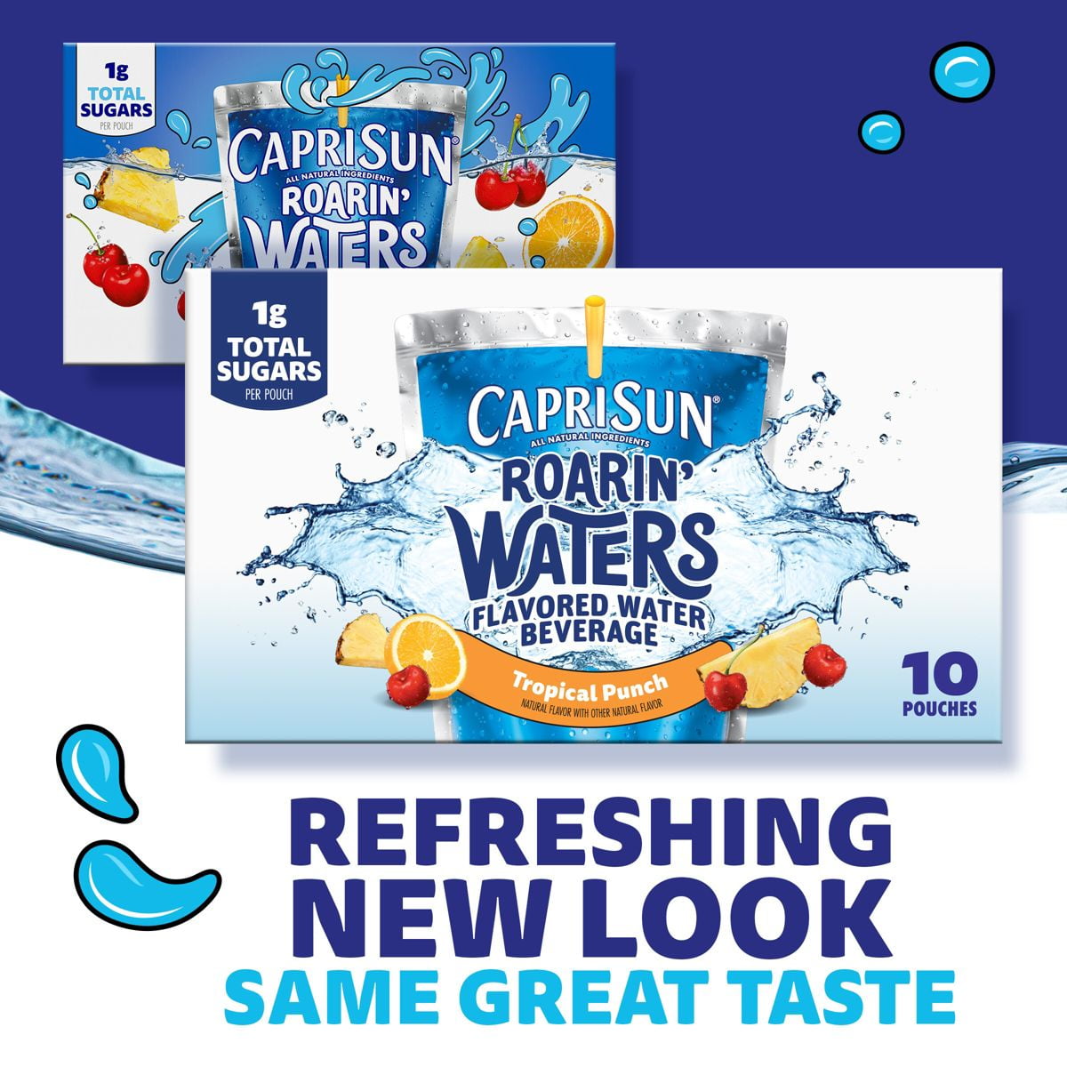 Capri Sun Roarin' Waters Tropical Fruit Juice Drinks - 10pk/6 fl oz Pouches