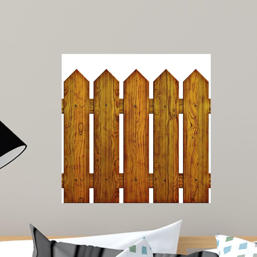 Picket Fence Wall Mural Decal Sticker, Wallmonkeys Peel and Stick Vinyl Graphic (18 in W x 16 in H)