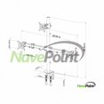 thumbnail image 2 of NavePoint Triple LCD Monitor Desk Mount Stand Heavy Duty Adjustable 3 Screens Upto 27-Inches Black, 2 of 5