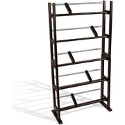 Atlantic Element Media Storage Rack - Holds up to 230 CDs or 150 DVDs, Contemporary Wood & Metal Design with Wide Feet