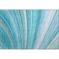 thumbnail image 2 of Addison Rugs Mayfield Washable Transitional Waves Teal Rectangle Rug, 1'8" x 2'6", 2 of 5