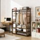 thumbnail image 1 of Closet para Ropa, Closet Armables para Ropa con 8 Compartimentos de Almacenamiento, Perchero de Bambú con Estantes, Adecuado para Dormitorio y Vestidor (Marrón), 1 of 4