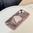 thumbnail image 3 of Designed for iPhone Case,Luxury Tin Foil Pleated Electroplated Sparkly with Make Up Mirror Shockproof Protective Cover Phone Case (iPhone 12,Black), 3 of 6
