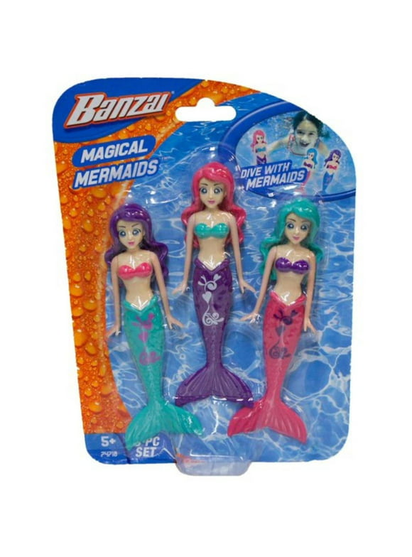 Swimming Pool Diving Toys Colorful Gems Pool Toys, 4 in a Pack, Ages 3+, 3 Pack Mermaids, Size: one size