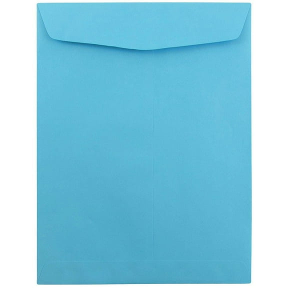 JAM Paper 9 x 12 Open End Envelopes, Blue, 100 per Pack