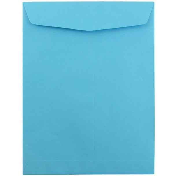 JAM 9 x 12 Open End Envelopes, Blue, 100/Pack