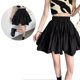 thumbnail image 3 of Falda Corta Cintura Alta Volantes Una Línea Ligera Cómoda Minifalda Skater para Citas Compras Negro M, 3 of 8