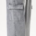 thumbnail image 5 of Mercatoo Teen Boys Cargo Jeans Stretchy Baggy Versatile Straight Elastic Waist Washed Denim Pants Youth Loose Relaxed Streetwear, 5 of 8