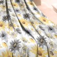 thumbnail image 3 of Yellow Grey Floral Flowers Throw Blanket,Comfort Blanket for Baby Women Woman Elegant Cozy Bed Blanket for Winter Autumn Warm Blanket for Bed Couch (50x60 Inch), 3 of 5