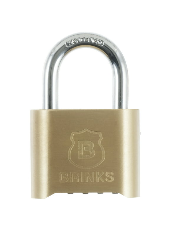 Brinks, Solid Brass, 50mm Resettable Combination Padlock with 1in Shackle