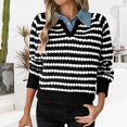 thumbnail image 2 of Bovemsi Womens Sweaters Women's Button Down Long Sleeve Crewneck Crop Cardigan Sweater Cute Knitwear Clothes Cute Sweaters, 2 of 8